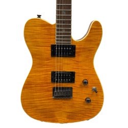 (BRUGT) Fender Custom Telecaster FMT HH Amber
